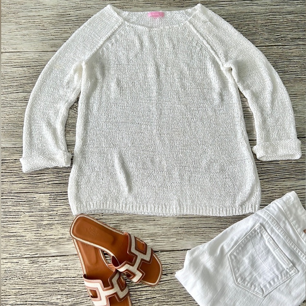 Lilly Pulitzer White Knit Sweater